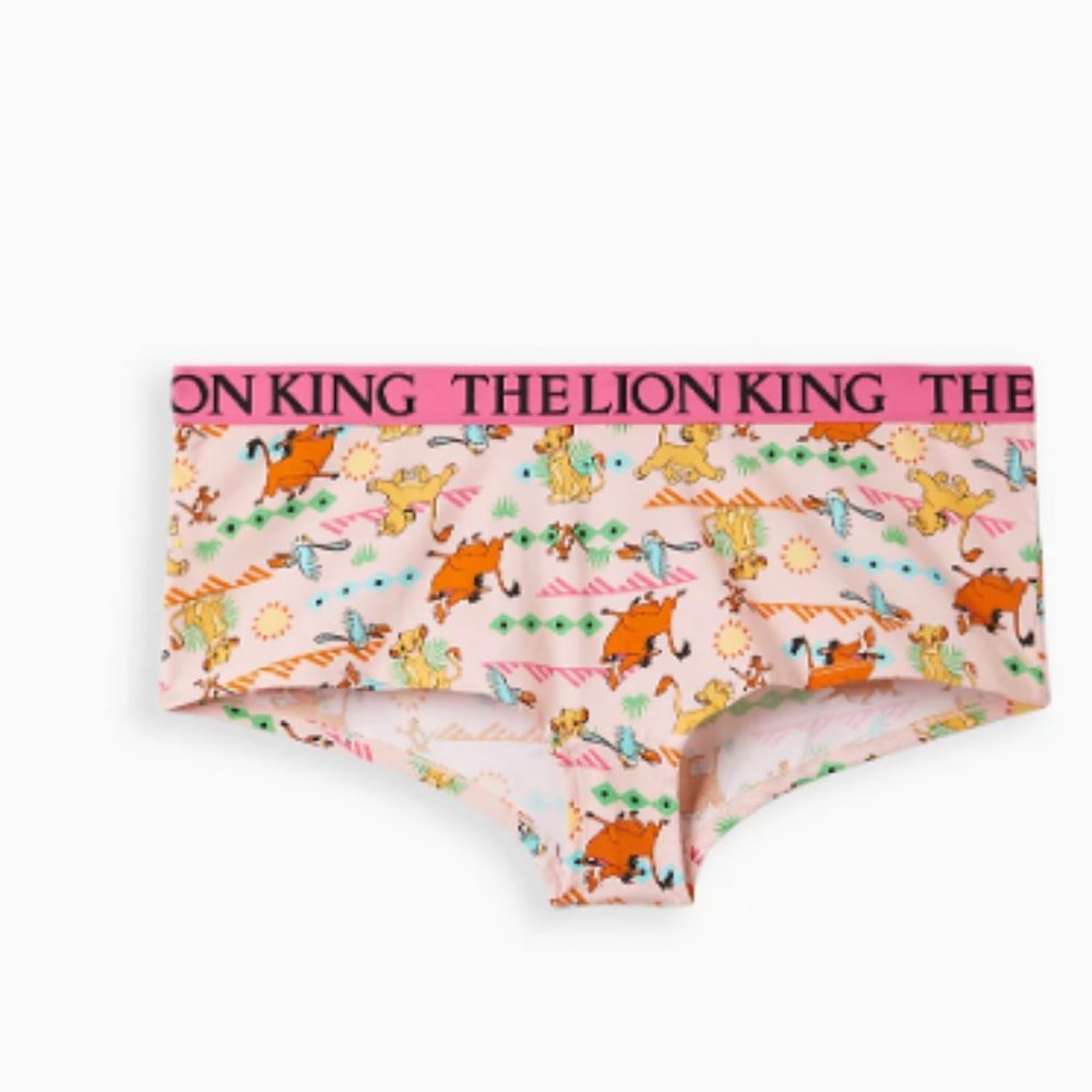 Torrid Womens Size 5 Disney The Lion King Boyshort Panty Cotton Simba NEW NWT